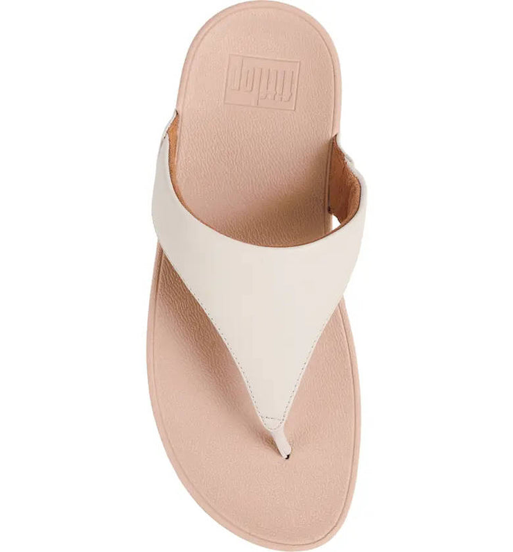 FitFlop Womens LuLu Leather Toe-Post Sandal Stone Beige