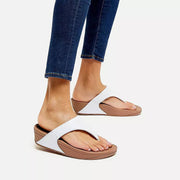 FitFlop Womens LuLu Toe-Post Sandals White