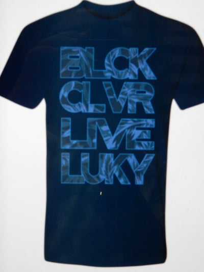 Black Clover Mens T-Shirt Lucky Floral Navy