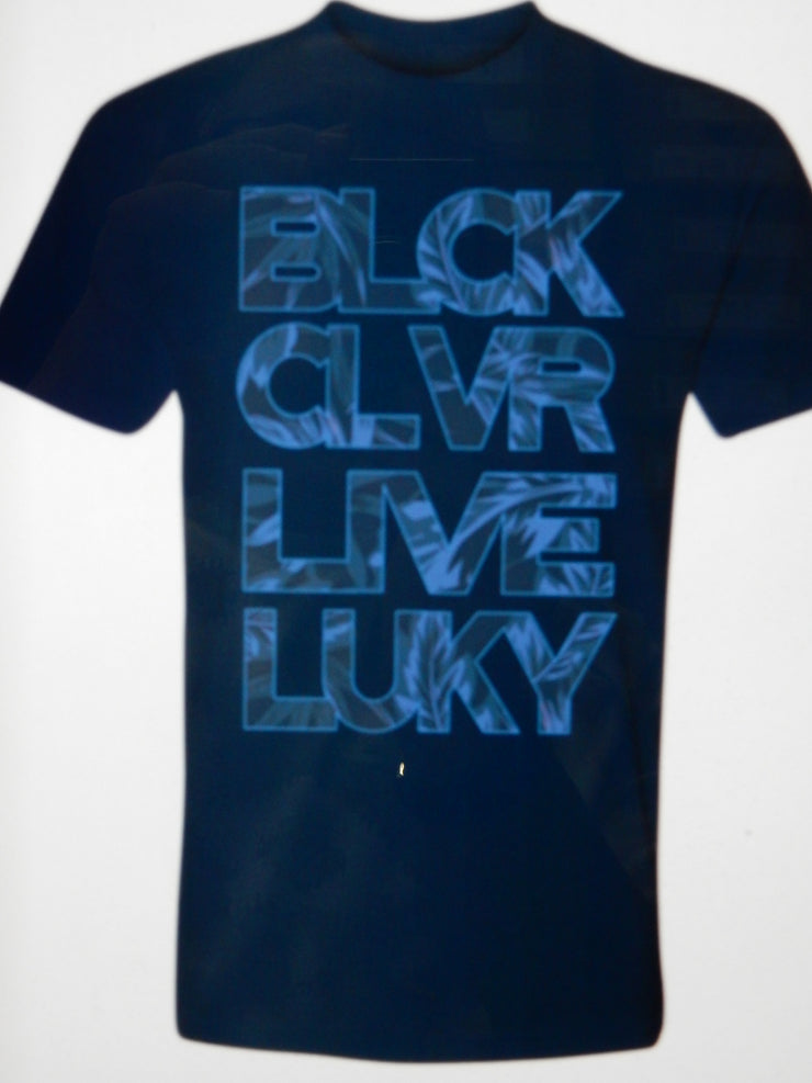 Black Clover Mens T-Shirt Lucky Floral Navy