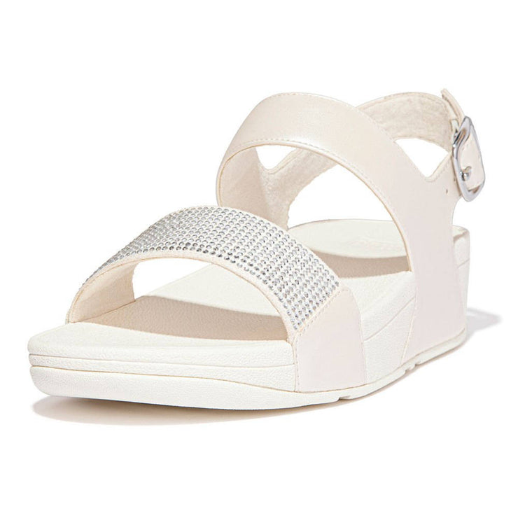 FitFlop Womens Lulu Crystal Back Strap Sandals Cream