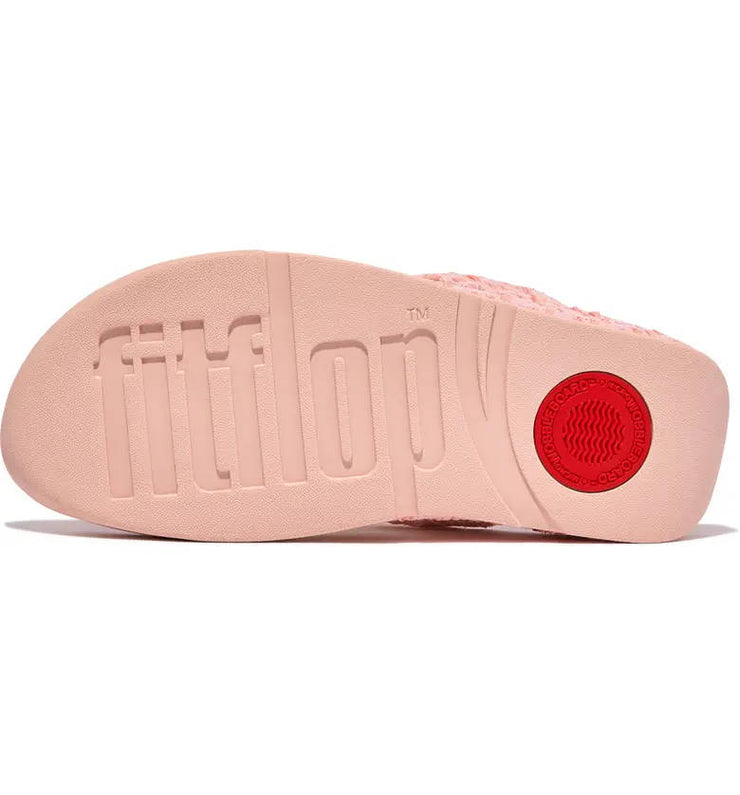 FitFlop Womens Lulu Geo Webbing Toe Post Pink Salt