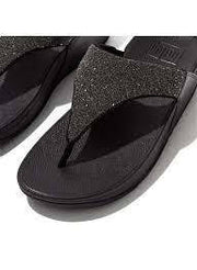 FitFlop Womens Lulu Opul Toe Post Sandals All Black