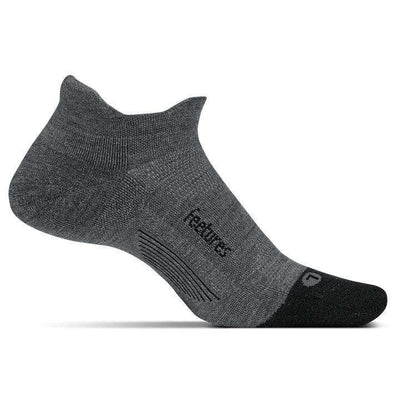 Feetures Merino 10 Ultra Light No Show Tab Grey