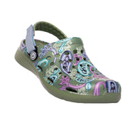 Joybees Womens Modern Clog Graphic Paisely Sage