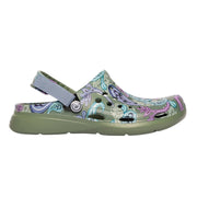 Joybees Womens Modern Clog Graphic Paisely Sage