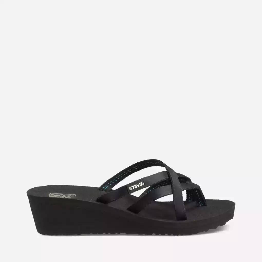 Teva black wedge sandal shop