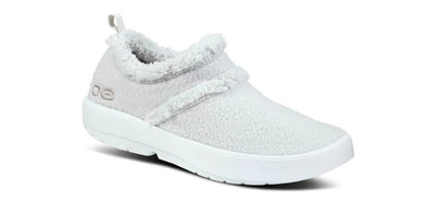 OOFOS Womens Womens Oocoozie Low Shoe White Light Grey