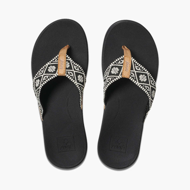 Reef Womens Ortho-Bounce Woven Black White