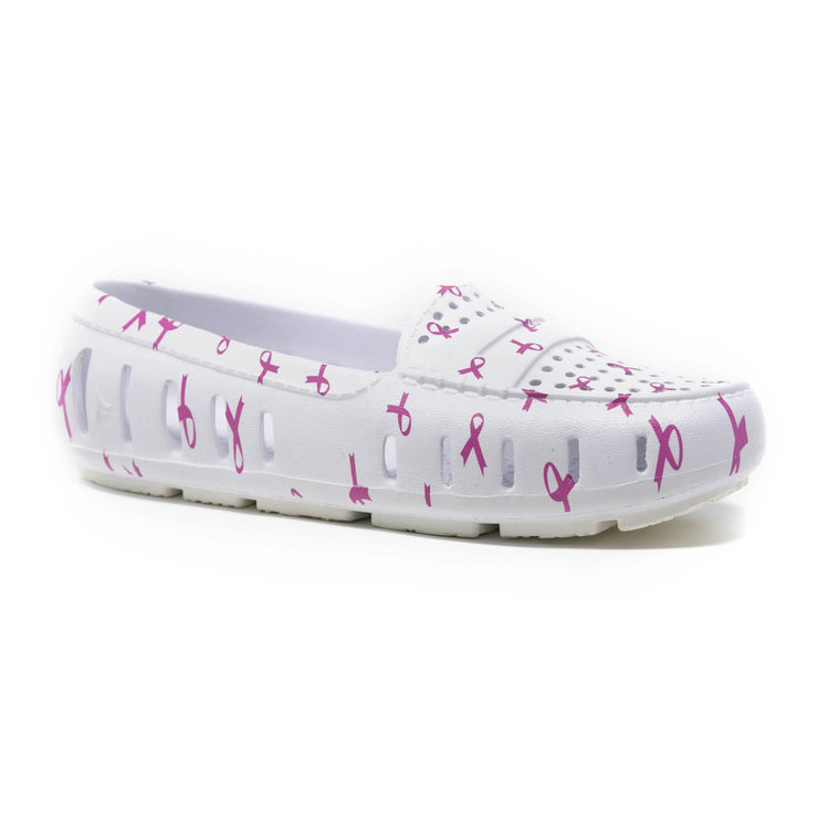 Floafers Womens Posh Driver ACS White Ribbon