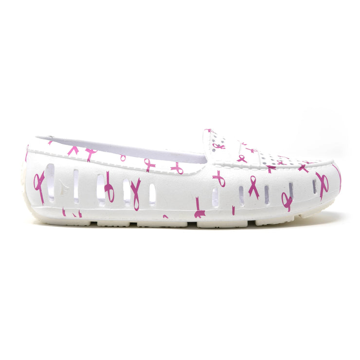 Floafers Womens Posh Driver ACS White Ribbon