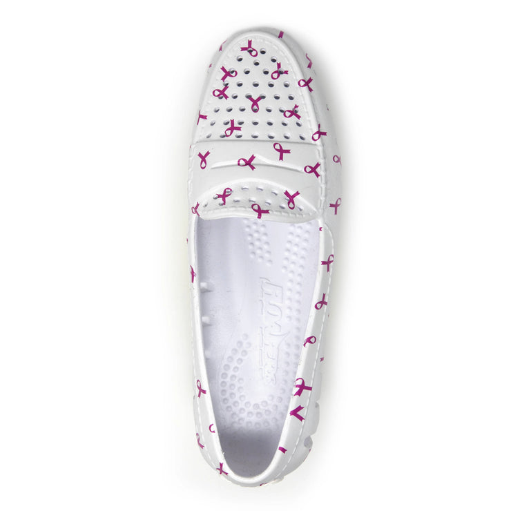 Floafers Womens Posh Driver ACS White Ribbon
