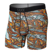 Saxx Mens Quest Boxer Brief Fly Carved Landscape Multi