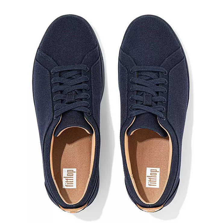 FitFlop Womens Rally Canvas Trainers Sneaker Midnight Navy