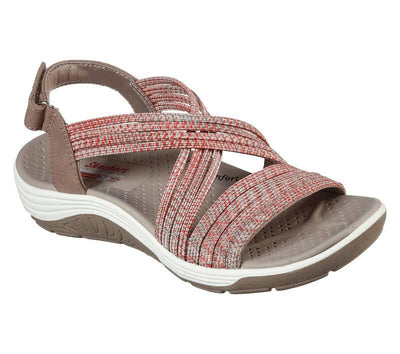 Skechers Womens Reggae Cup Love Wins Taupe Coral