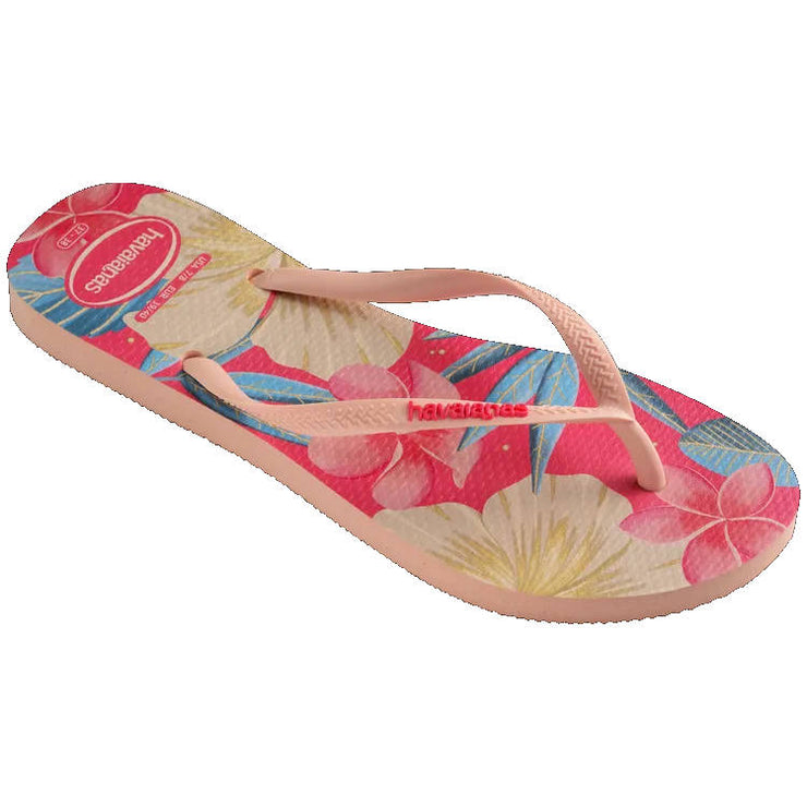 Havaianas Womens Slim Floral Sandal Pink Pink