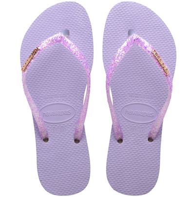 Havaianas Womens Slim Glitter Flourish Sandal Purple