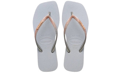 Havaianas Womens Slim Square Glitter Sandal Ice Grey