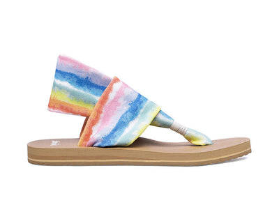 Sanuk Womens Sling Soft Top Tie Dye Rainbow