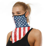 Unisex Face Scarf Bandana with Ear Loops American Flag-1