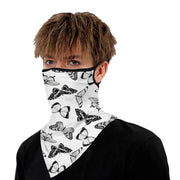 Unisex Face Scarf Bandana with Ear Loops Butterfly