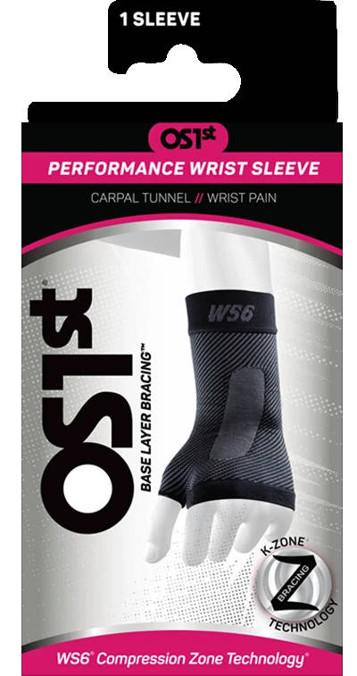OS1st WS6 Sports Wrist Compression Sleeve Black