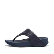 FitFlop Womens Walkstar Leather Toe-Post Sandals Midnight Navy