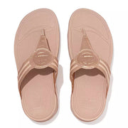 FitFlop Womens Walkstar Webbing Toe-Post Sandals Rose Gold