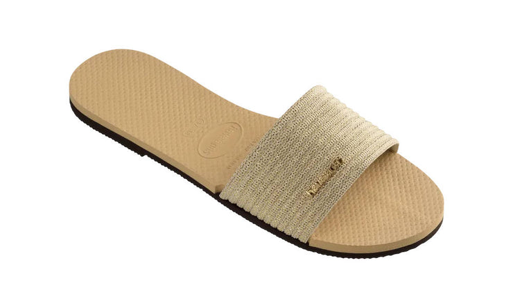 Havaianas Womens You Malta Metallic Sandal Golden